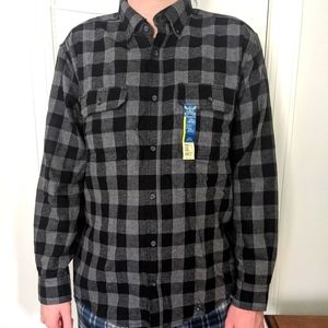 NWT Faded Glory Gray Flannel Shirt